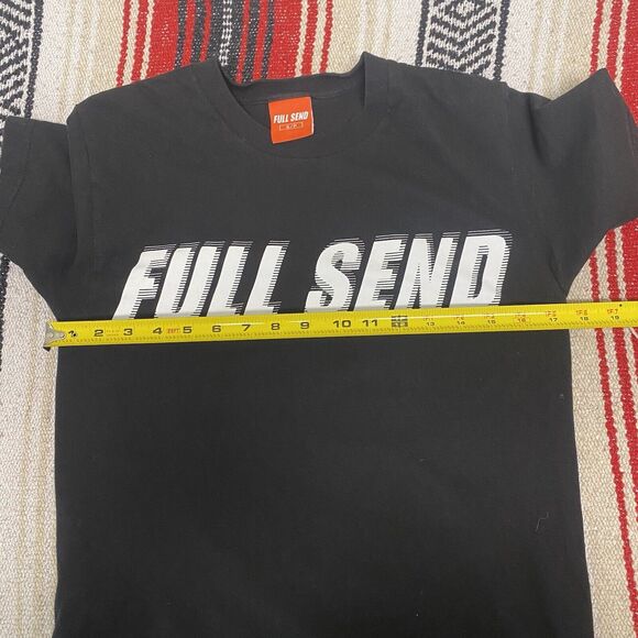 Full Send University T-Shirt Black and White Size Small RARE Nelkboys Spell out - Picture 8 of 9